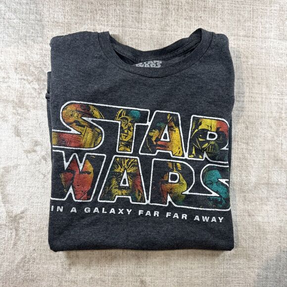 Star Wars “In a Galaxy Far Far Away” Women’s M Gray Graphic Tee Short Sleeve VGC - Picture 7 of 7
